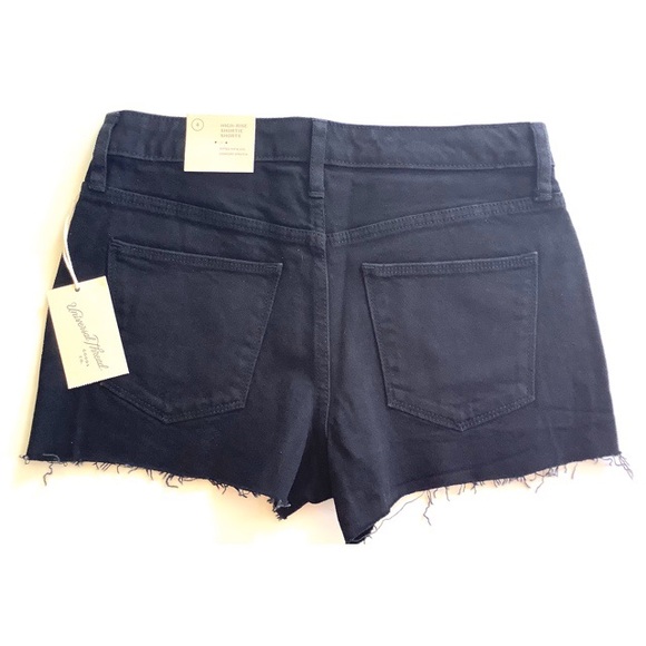 Denim Cut-off High Waisted Shortie Shorts - Picture 2 of 3
